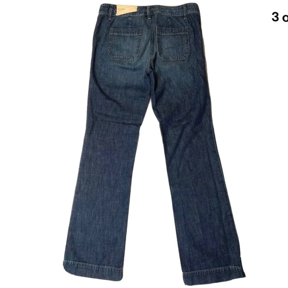 LOFT sz 18 medium blue Modern Slim Through the Hip mid rise wide leg jeans pants - Picture 2 of 14